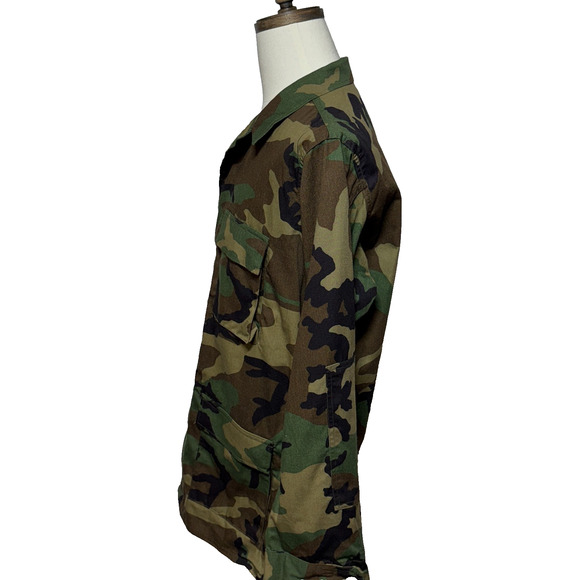 US Military Jacket Mens Medium X-Long Woodland Camo Combat Field NWT - Picture 5 of 9